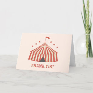 Carte De Remerciements Vintage Carnival Circus Big Top Baby shower