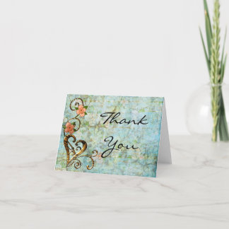 Carte de remerciements Vintage Chic Shabby