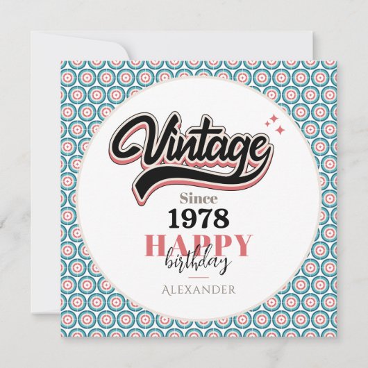 Carte De Remerciements Vintage depuis - 1978 (Devant)