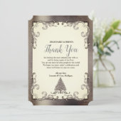 Carte de remerciements Vintage Foil-Gold-Silver (Debout devant)