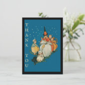 Carte De Remerciements Vintage Halloween (Debout devant)