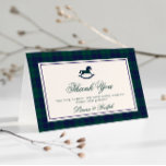 Carte De Remerciements Vintage Horse Rocheux Baby shower classique<br><div class="desc">Vintage Rocking Horse Classic Plaid Baby shower Cartes de remerciements correspondants disponibles.</div>