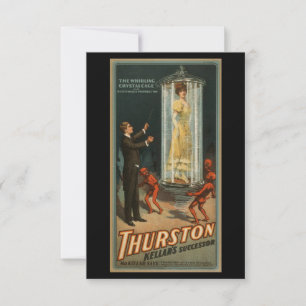 Carte De Remerciements Vintage "La cage de cristal à bulles"