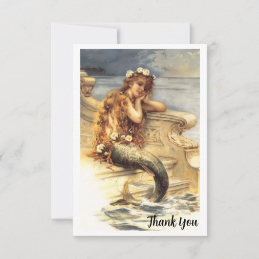 Carte De Remerciements Vintage Little Mermaid (Devant)
