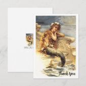 Carte De Remerciements Vintage Little Mermaid (Devant / Derrière)
