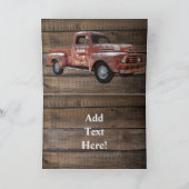 Carte de remerciements vintage Red Truck (Intérieur)