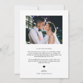 Carte De Remerciements Vintage Rustic Mariage Photo (Dos)