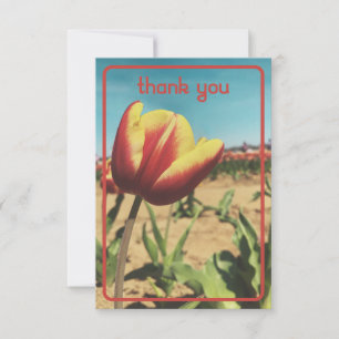 Carte de remerciements vintage Tulip Garden