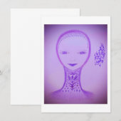 Carte De Remerciements Violet (Devant / Derrière)