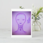 Carte De Remerciements Violet (Debout devant)