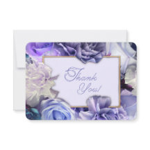 Violet Blue Rose Thank You Card