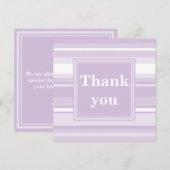 Carte de remerciements violet chardon (Devant / Derrière)
