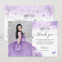 Violet Clair et Argent Quinceañera Photo Anniversa