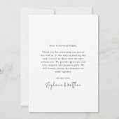 Carte De Remerciements violet Dusty Blush rose Mariage Floral (Dos)