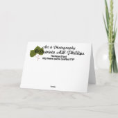 Carte De Remerciements Violet et Orchidée blanche - photo de près (Dos)