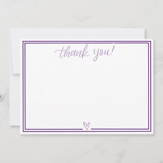 Carte de remerciements (violet foncé) (Devant)