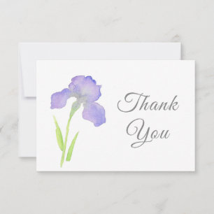 Carte De Remerciements Violet Iris