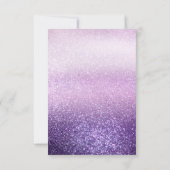 Carte De Remerciements Violet Lilac violet triple Parties scintillant Omb (Dos)
