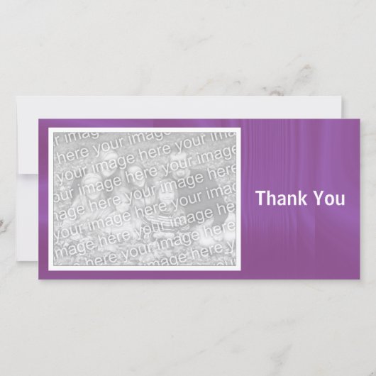 Carte De Remerciements Violet Ombré (Devant)
