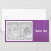 Carte De Remerciements Violet Ombré (Devant / Derrière)