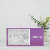 Carte De Remerciements Violet Ombré (Debout devant)