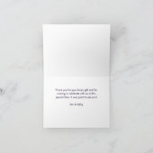 Carte De Remerciements Violet sur Pois blancs (Intérieur)