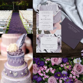 Carte De Remerciements Violet Violet Plum Mauve Floral Abstrait