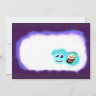 Carte De Remerciements Visages heureux fruit et petit gâteau