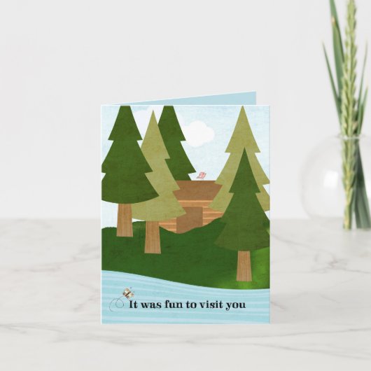 Carte De Remerciements Visite de cabine-Lake-Merci pour l'accueil (Devant)