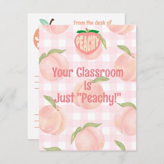 Carte De Remerciements Visite de classe à rétroaction positive principale (Devant / Derrière)