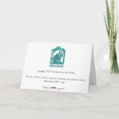 Carte De Remerciements Vitre : Soeur Seraphim avec chat et oiseaux (Dos)