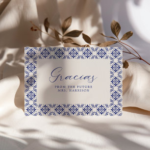 Carte De Remerciements Viva La Novia Blue Talavera Enterrement de Vie de 