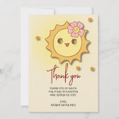 Carte de remerciements vive et gaie (Devant)