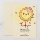 Carte de remerciements vive et gaie (Devant / Derrière)