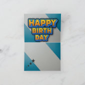 Carte De Remerciements "Voeux d'anniversaire" (Intérieur)