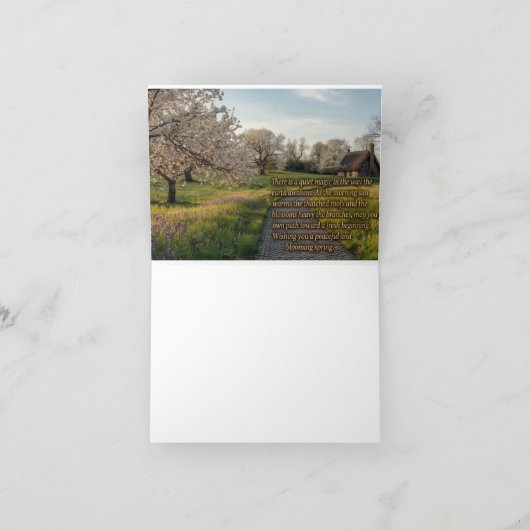 Carte De Remerciements Vœux de printemps (Intérieur)