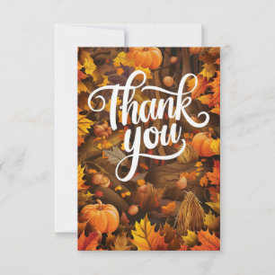 Carte De Remerciements Vœux Pastel Automne