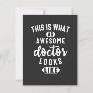 Carte De Remerciements Voici À Quoi Ressemble Un Médecin Génial
