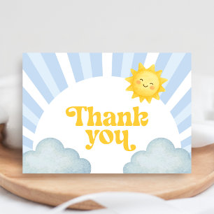 Carte De Remerciements Voici venir le fils Baby Shower