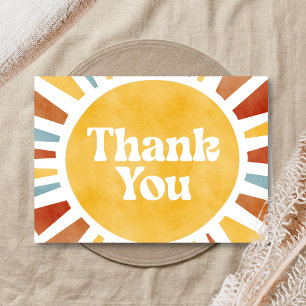 Carte De Remerciements Voici venir le soleil Baby Shower