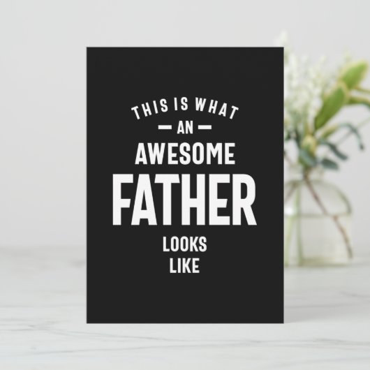 Carte De Remerciements Voilà à quoi ressemble un père génial (Debout devant)