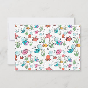 Carte De Remerciements Voiture à thème de créature marine. Mug à animaux