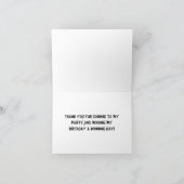 Carte De Remerciements Voiture de course rouge flamboyante pour l'anniver (Intérieur)