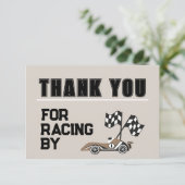 Carte De Remerciements Voiture de course sportive (Debout devant)