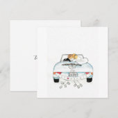 Carte De Remerciements Voiture de Fuite (Devant / Derrière)