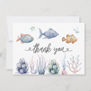 Carte De Remerciements Voiture de remerciement pour Baby Shower Aquarelle