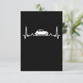 Carte De Remerciements Voitures classiques Heartbeat cadeau automobile (Debout devant)