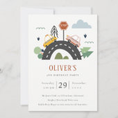 Carte De Remerciements Voitures urbaines Route N'importe quel âge Anniver (Devant)