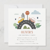 Carte De Remerciements Voitures urbaines Route N'importe quel âge Anniver (Devant)