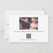 Carte De Remerciements Vos photos et souvenirs mariage de code QR (Dos)